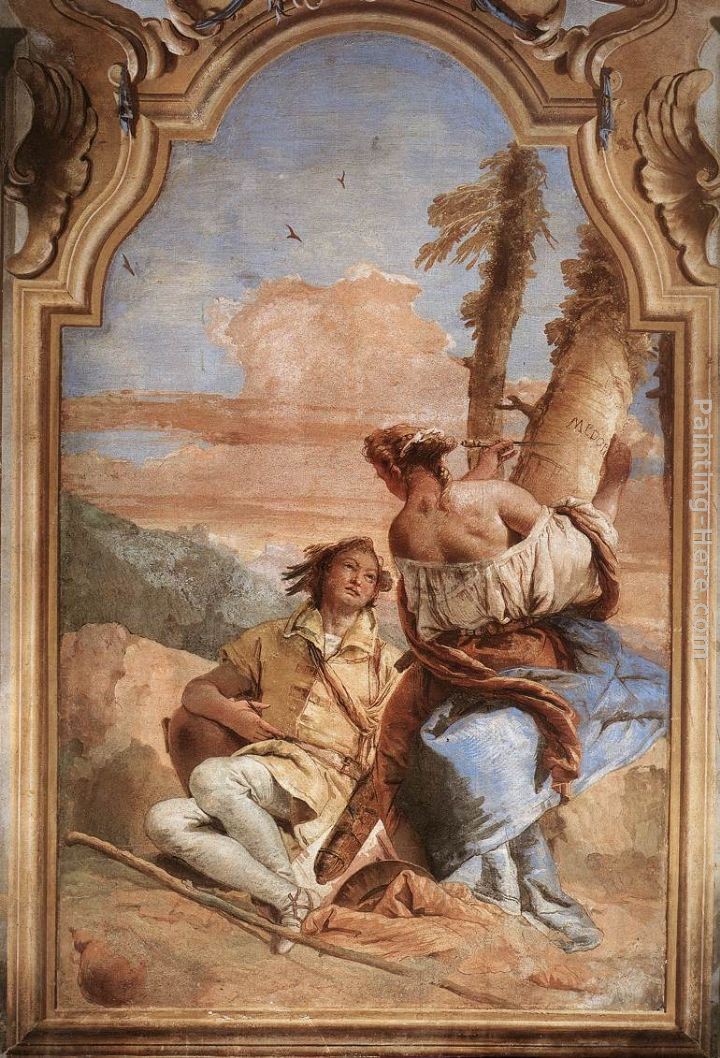 Giovanni Battista Tiepolo Angelica Carving Medoro's Name on a Tree